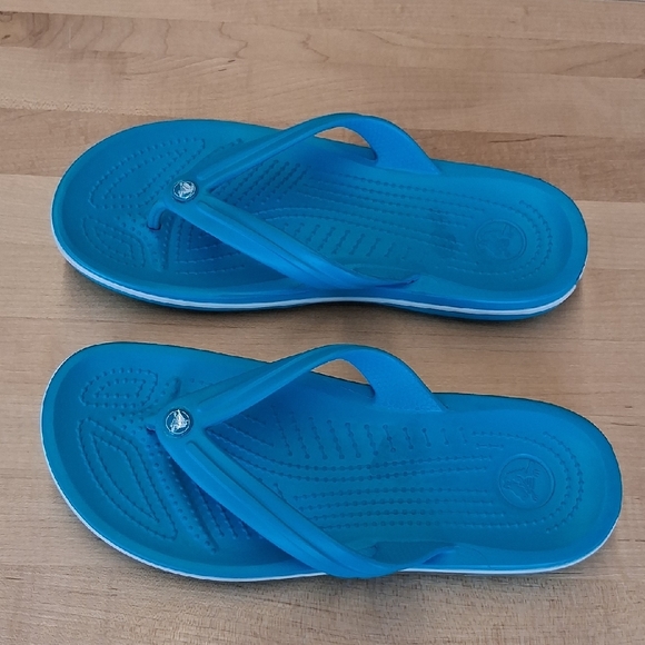 Blue Flip Flops with Logo - Picture 2 of 5
